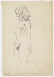 Desnudo femenino hacia la izquierda